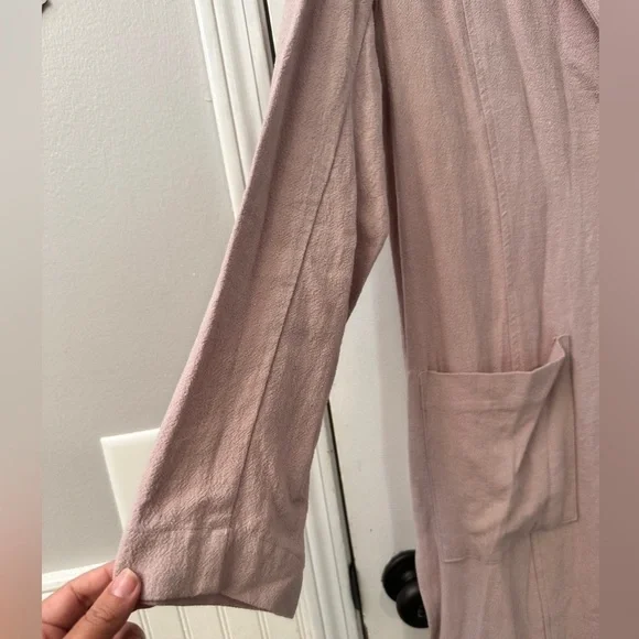 Sigrid Olsen Linen Blend Duster Coat Soft Blush Lightweight Jacket Size M - Picture 7 of 13